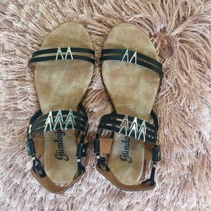 Black strappy sandals